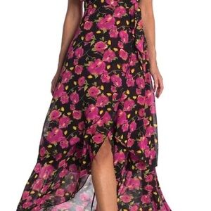 Abound Pink Floral High Low Dress
